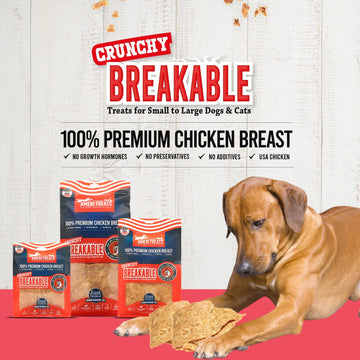 Dried Dog Treats – Lime/Calcium Chicken Breast Bones, Training Snacks, Biscuits For Adult Dogs 2 thumbnail image
